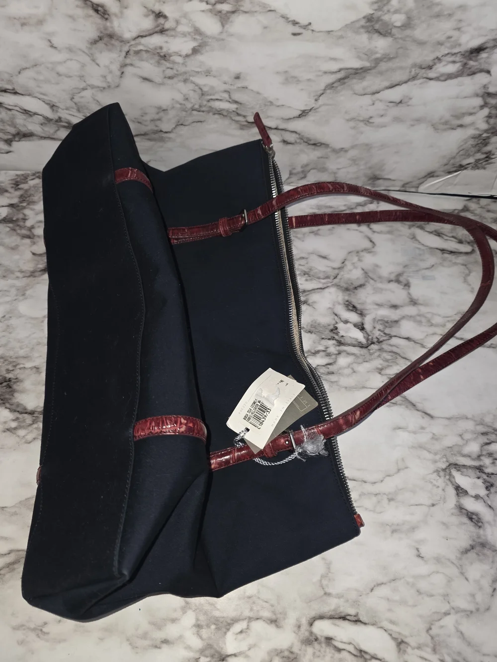 Tardini Canvas & Crocidle Purse